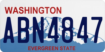 WA license plate ABN4847