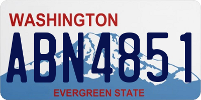 WA license plate ABN4851