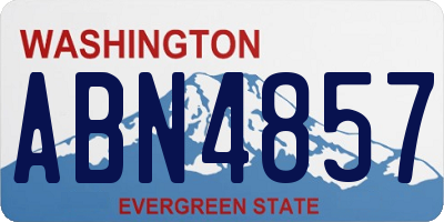WA license plate ABN4857