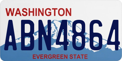 WA license plate ABN4864