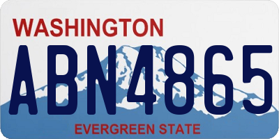 WA license plate ABN4865