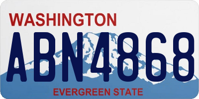 WA license plate ABN4868