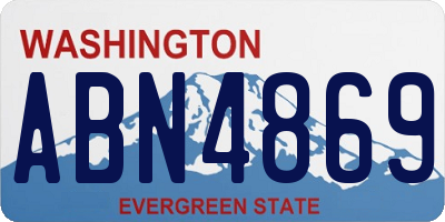 WA license plate ABN4869
