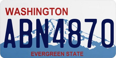 WA license plate ABN4870