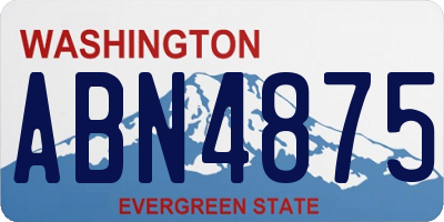 WA license plate ABN4875