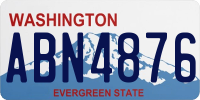 WA license plate ABN4876