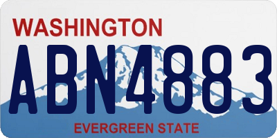 WA license plate ABN4883