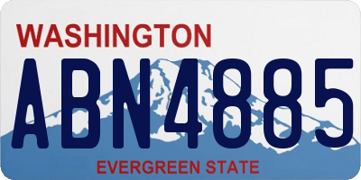 WA license plate ABN4885