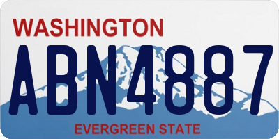 WA license plate ABN4887