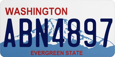 WA license plate ABN4897