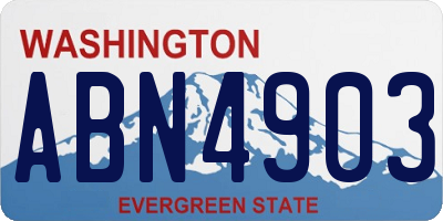 WA license plate ABN4903
