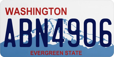 WA license plate ABN4906