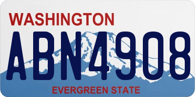 WA license plate ABN4908