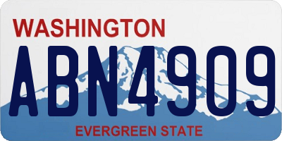 WA license plate ABN4909