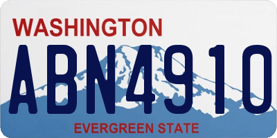WA license plate ABN4910