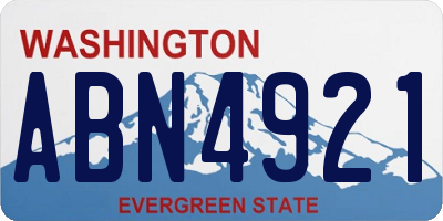 WA license plate ABN4921