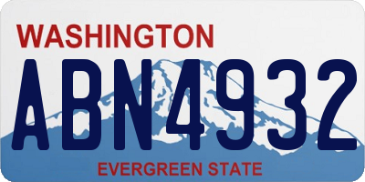 WA license plate ABN4932