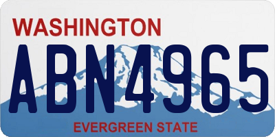 WA license plate ABN4965