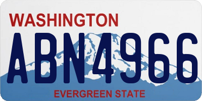 WA license plate ABN4966