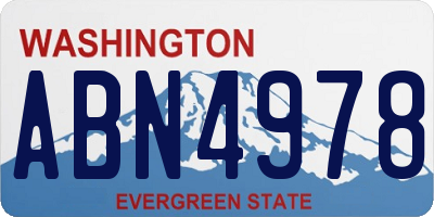 WA license plate ABN4978