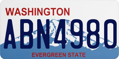 WA license plate ABN4980