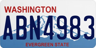 WA license plate ABN4983