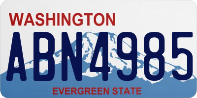 WA license plate ABN4985