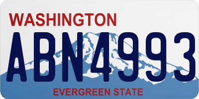 WA license plate ABN4993