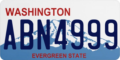 WA license plate ABN4999