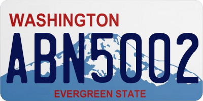 WA license plate ABN5002