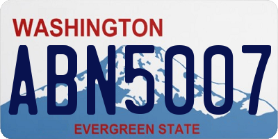 WA license plate ABN5007