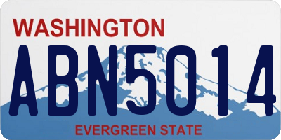 WA license plate ABN5014