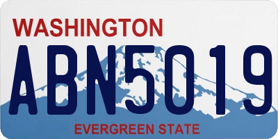 WA license plate ABN5019