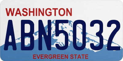 WA license plate ABN5032