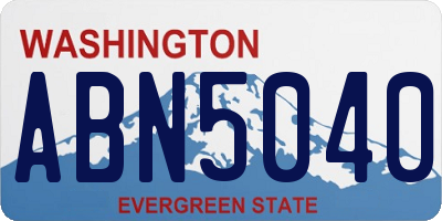WA license plate ABN5040