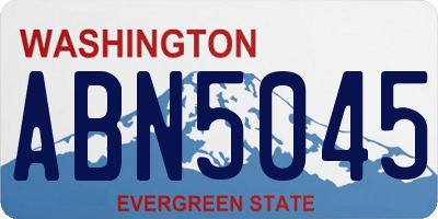 WA license plate ABN5045
