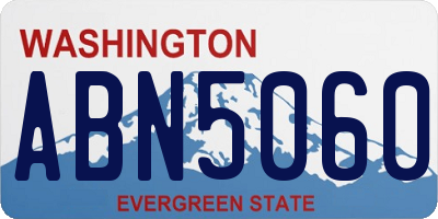 WA license plate ABN5060