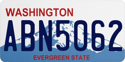 WA license plate ABN5062