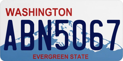 WA license plate ABN5067
