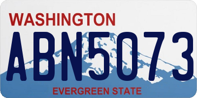 WA license plate ABN5073