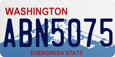 WA license plate ABN5075