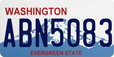 WA license plate ABN5083