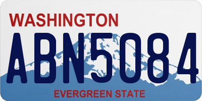 WA license plate ABN5084