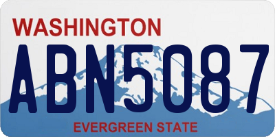 WA license plate ABN5087