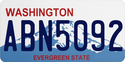 WA license plate ABN5092