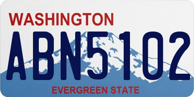 WA license plate ABN5102