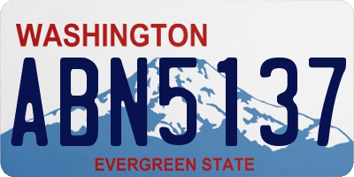 WA license plate ABN5137