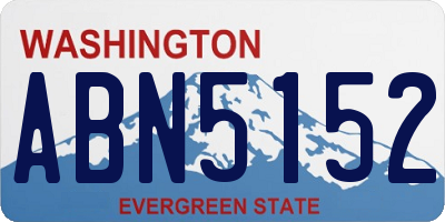 WA license plate ABN5152