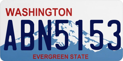 WA license plate ABN5153