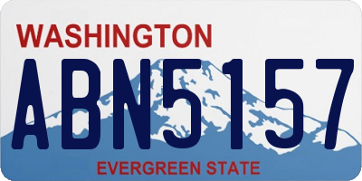 WA license plate ABN5157